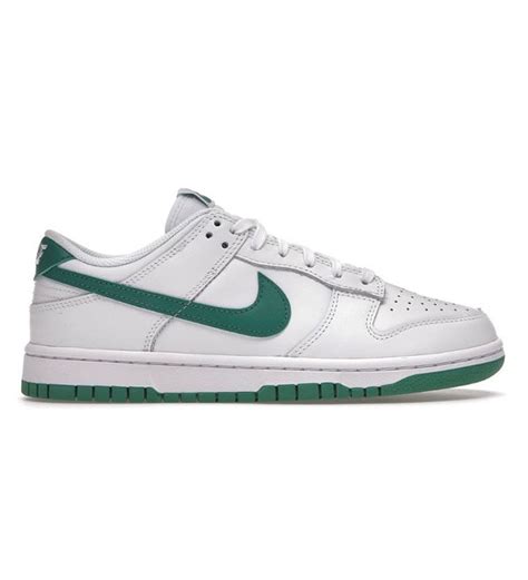 nike dunks low green white